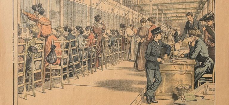 Una sala de telefonistas de 1904
